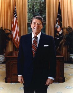 President Ronald Reagan in the Oval Office